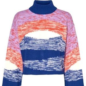 Vero Moda Doris Sweater in Sodalite Blue Space Dye Knit